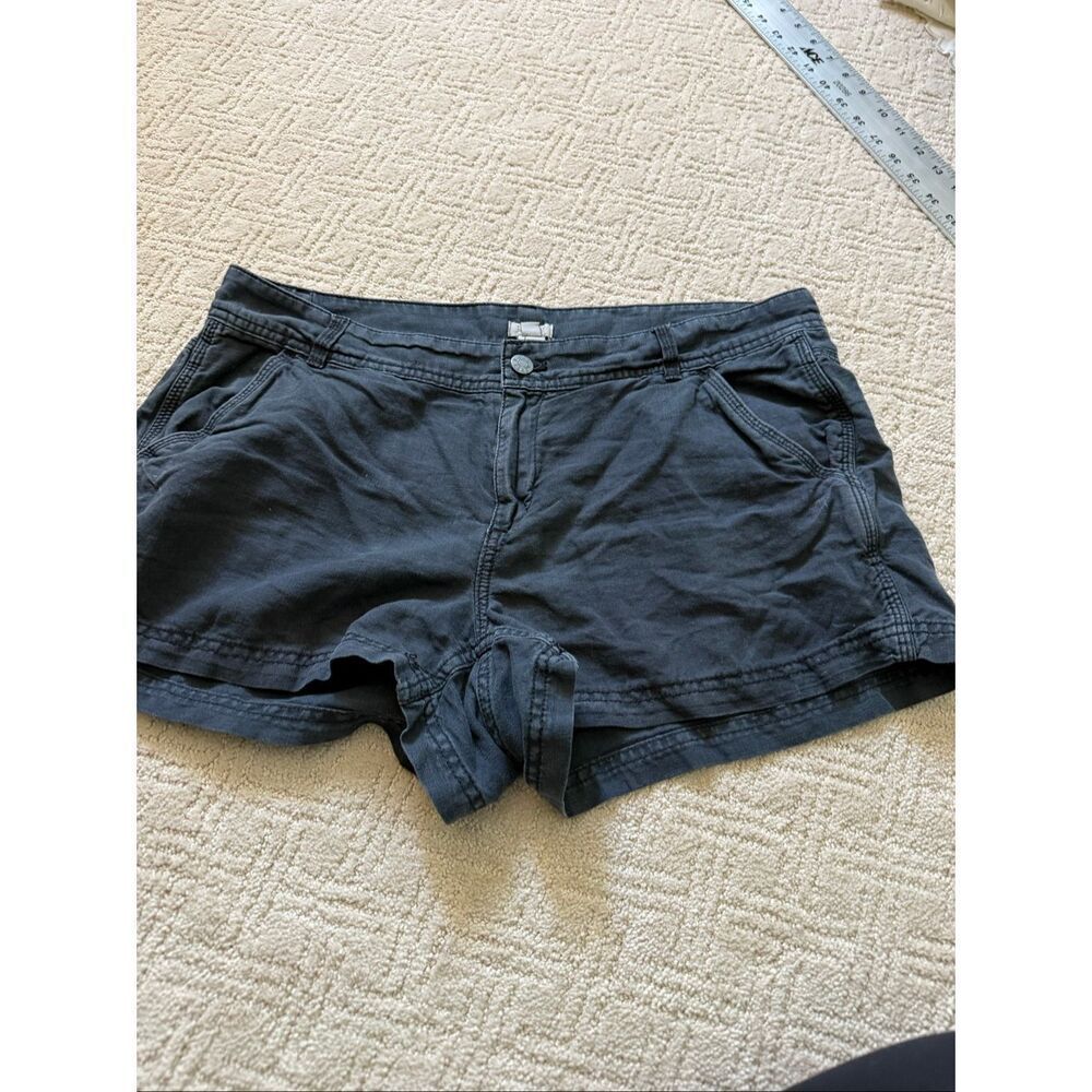 J Crew Distressed Blue/Black Linen/Cotton Shorts Size 10